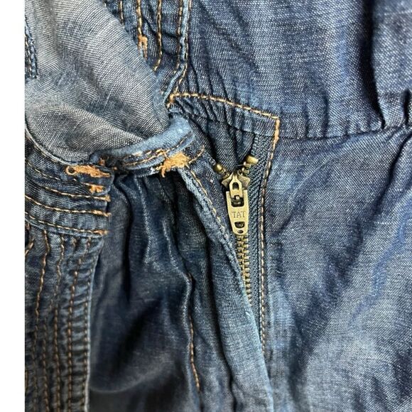 Anthropologie Pilcro + the Letterpress Denim Romper shorts - Picture 5 of 11